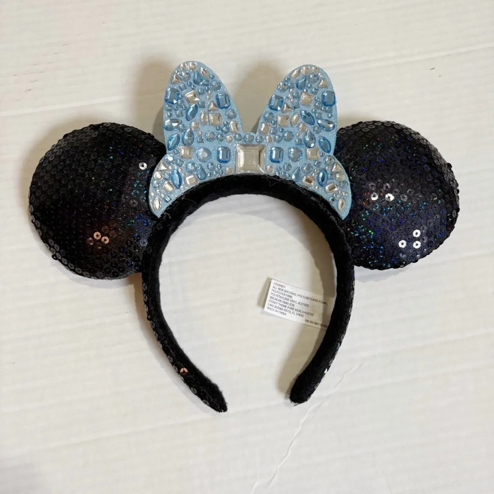 Disneyland 60th Anniversary Diamond Celebration Minnie Mouse Ears Headband Bow